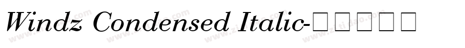 Windz Condensed Italic字体转换
